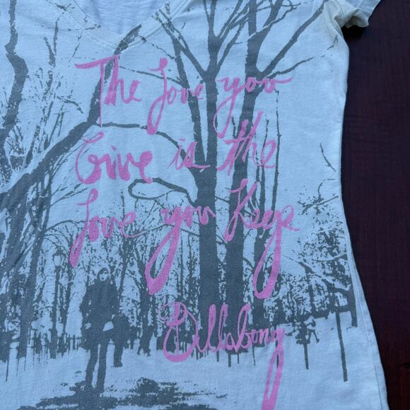 Billabong Women's Graphic Tee - Gray/Pink - Size Large - Picture 3 of 5